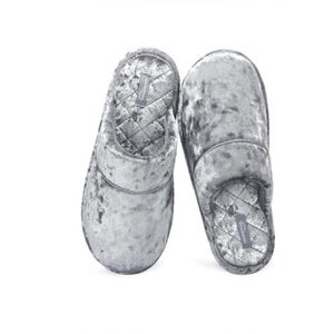 Cozy Gray Quilted Slippers